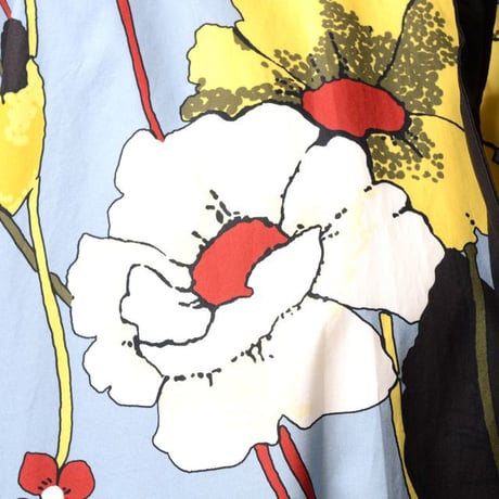 マルニ Marni ラウンドネックフラワープリントドレス コットン ブループリント 正規取扱