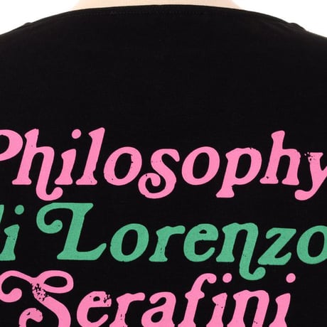 フィロソフィ PHILOSOPHY 半袖ショート丈カットソー コットンジャージー ブラック