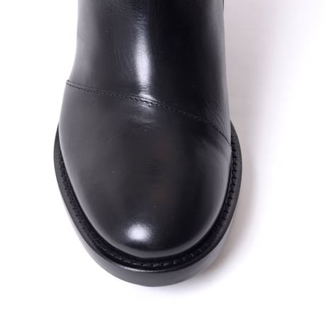 アンドゥムルメステール ann demeulemeester ヒールショートブーツ 牛革 ブラック