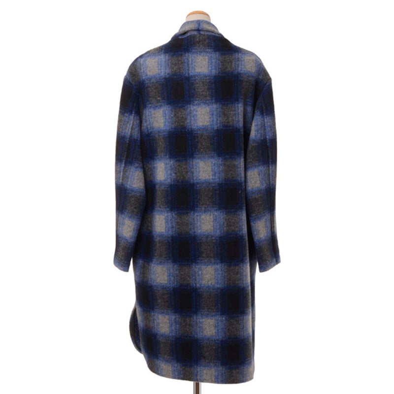 イザベルマラン ISABEL MARANT ロング丈コート フラノ ブルーチェック