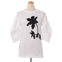 アーデム ERDEM アップリケＴシャツ コットン ホワイトブラック