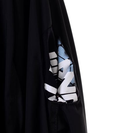 ラフシモンズ RAF SIMONS オーバーサイズドプリンテッドパーカー ポリエステル ブラック