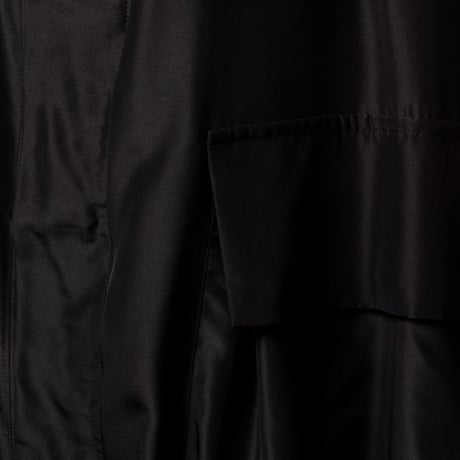 アンドゥムルメステール ann demeulemeester フード付きロングコート ポリエステルシルク ブラック