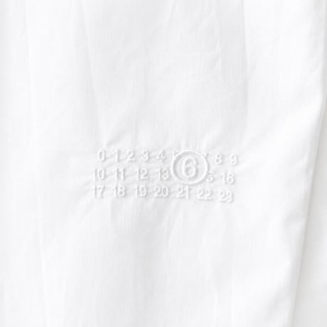 エムエムシックス メゾンマルジェラ MM6 MAISON MARGIELA 襟付き変形ブラウス コットン ホワイト
