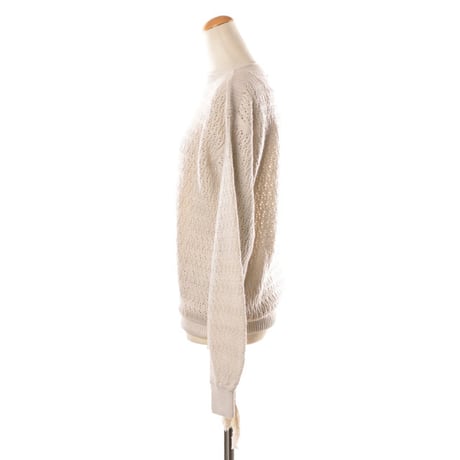アニオナ AGNONA 透かし編みセーター カシミヤコットン ベージュ