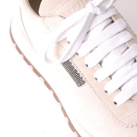 ブルネロクチネリ Brunello Cucinelli ランニングスニーカー スエード アイボリー
