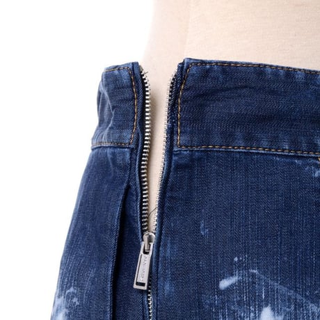 ディースクエアード Dsquared2 パネルスカート コットンストレッチ デニム