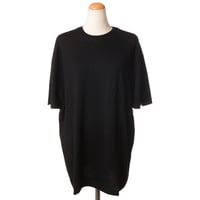 エクストリームカシミヤ extreme cashmere x オーバーフィット丸襟半袖カットソー コットンカシミア ブラック 正規取扱