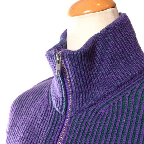 エムエムシックス メゾンマルジェラ MM6 MAISON MARGIELA リバーシブルジッパーブルゾン ウールなど パープル
