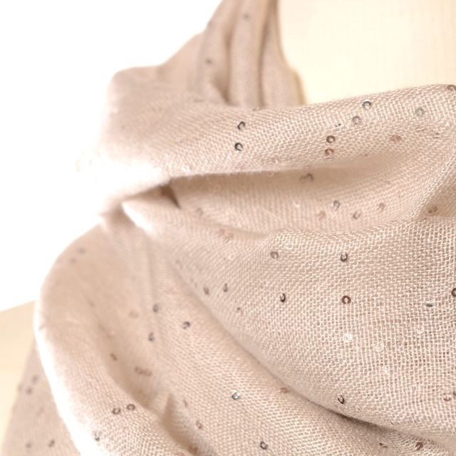 ブルネロクチネリ Brunello Cucinelli スパンコールストール カシミア