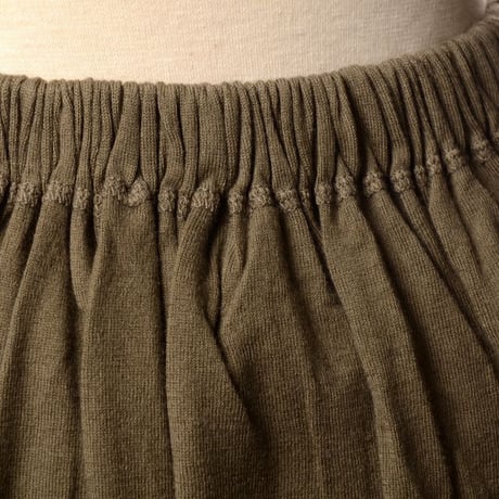 エクストリームカシミヤ extreme cashmere x manyshortロング丈スカート コットンカシミヤ アーミー