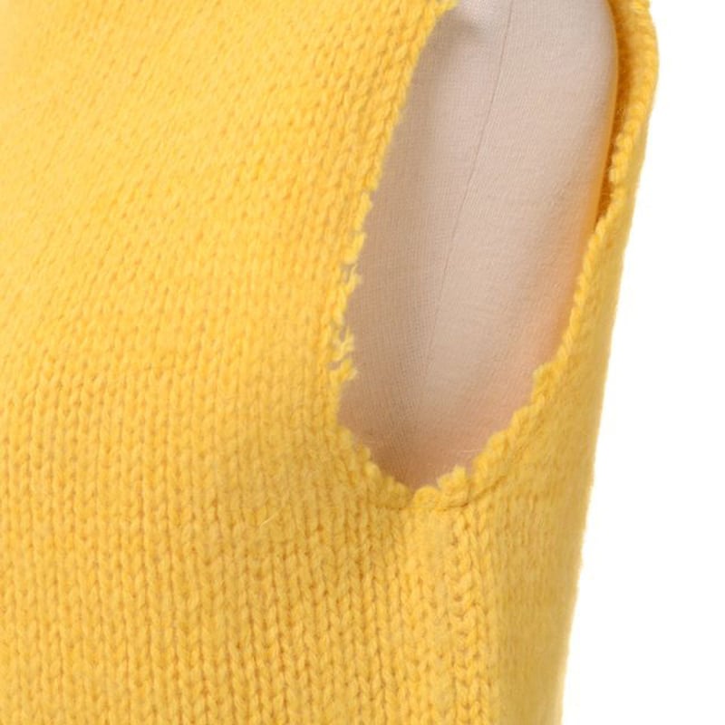 ラフシモンズ RAF SIMONS ニットベスト ウールモヘア イエロー ラフシモンズ RAF SIMONS ニットベスト ウールモヘア イエロー