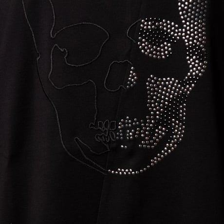 ルシアンペラフィネ Lucien Pellat Finet スカル半袖Tシャツ コットン ブラック