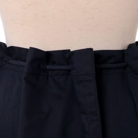 ルメール LEMAIRE ルーズスカート コットンシルク マリンブラック
