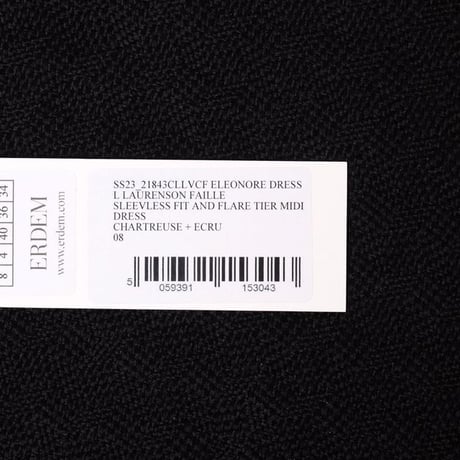 アーデム ERDEM エレオノラドレス コットン イエロー