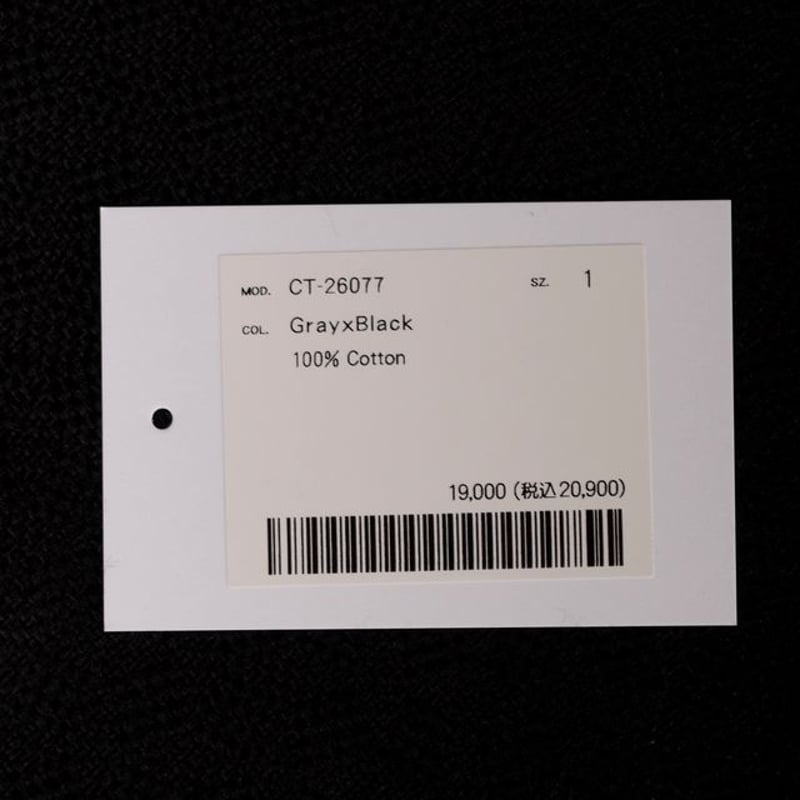 チカ キサダ chika kisada OPERAHOUSETシャツ コットン グレーブラック