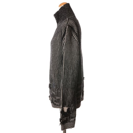 エムエムシックス メゾンマルジェラ MM6 MAISON MARGIELA リバーシブルジッパーブルゾン ウールなど ブラック