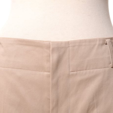 スタジオヨコ Studio yoCo ベルト付きワイドパンツ コットン ベージュ