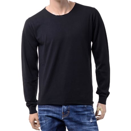 ロベルトコリーナ Roberto Collina セーター コットンカシミヤ ブラック