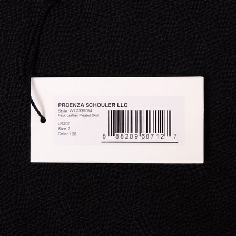 プロエンザスクーラー Proenza Schouler プリーツスカート フェイクレザー ライトグレー
