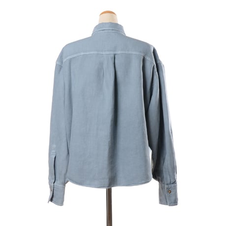 ブルネロクチネリ Brunello Cucinelli ガーメントダイブルゾン コットンリネン ライトブルー