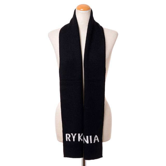 ソニアリキエル SONIA RYKIEL ロゴインターシャマフラー メリノウール ブラック |...