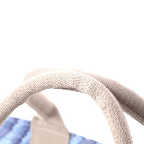 マルニ Marni Basket East/West 波型ショルダートートバッグ ラフィアエフェクト ブルー波柄 正規取扱