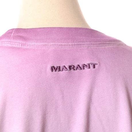 イザベルマラン ISABEL MARANT ショートワイドトレーナー コットンジャージー ぼかし薄パープル