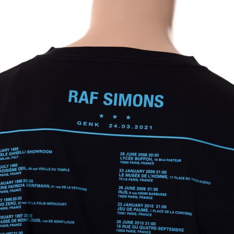 ラフシモンズ RAF SIMONS アタラクシア・ビッグフィットツアーTシャツ コットン ブラック