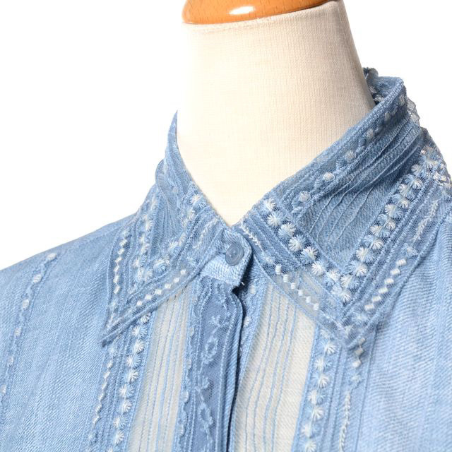 エルマノシェルビーノ ermanno scervino レースブラウス レーヨン