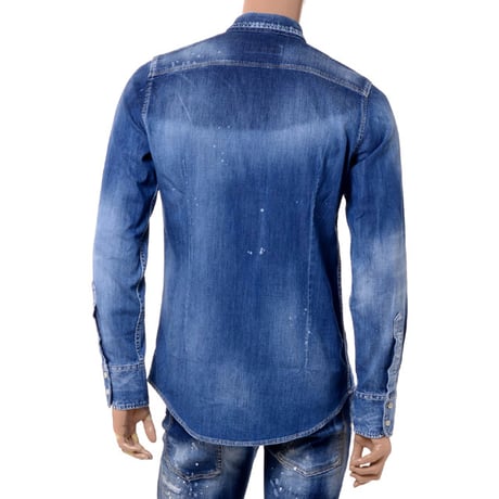 ディースクエアード Dsquared2 シャツ コットンストレッチ ウォッシュ