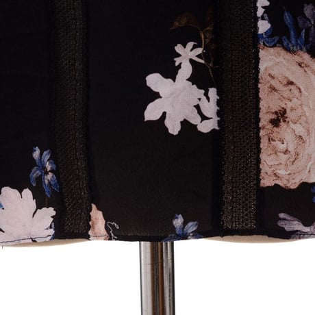 アーデム ERDEM レティスアトップス シルク ブラックプリント