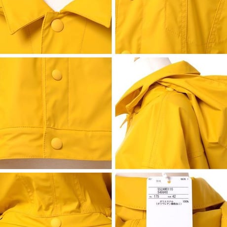 エムエムシックス メゾンマルジェラ MM6 MAISON MARGIELA フーデッドスポーツジャケット テクニカルファブリック イエロー