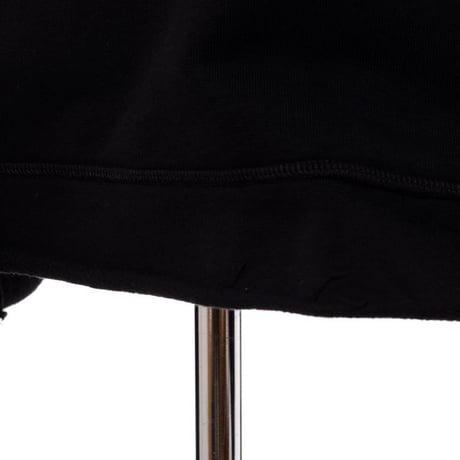 エムエムシックス メゾンマルジェラ MM6 MAISON MARGIELA クロップ丈フードトレーナー コットン裏起毛 ブラック