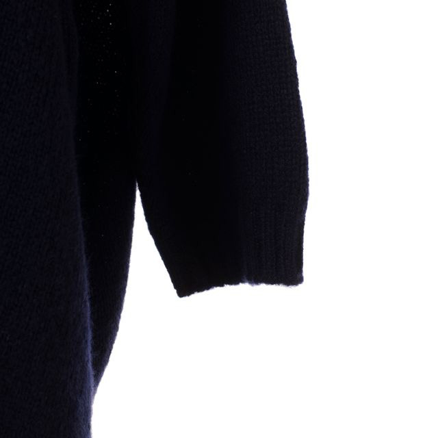 黒Vセーター付専用アニオナ アニオナ AGNONA Vネックリラックスセーター カシミア混合 ネイビー