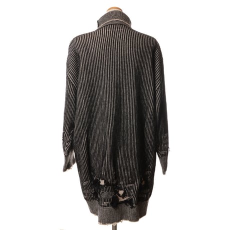 エムエムシックス メゾンマルジェラ MM6 MAISON MARGIELA リバーシブルハイネックセーター ウールなど ブラック