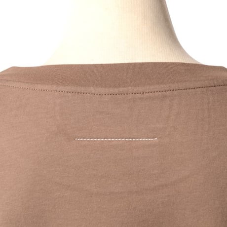 エムエムシックス メゾンマルジェラ MM6 MAISON MARGIELA ナンバリングロングTシャツ コットン ライトブラウン