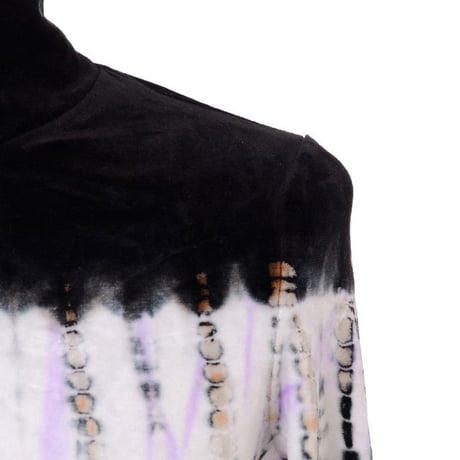 プロエンザスクーラー Proenza Schouler ハイネックカットソー ベロア ブラックプリント