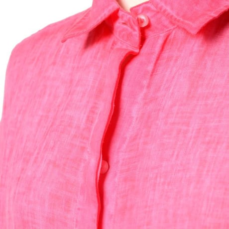 インポートブランド import brand プルマナック PLOUMANAC'H ロングブラウス リネン ショッキングピンク