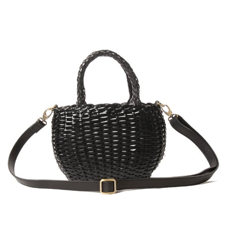 インポートブランド import brand ブルーノロッシ BRUNO ROOSI メッシュ編みバッグ 牛革 ブラック