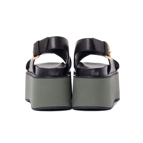 マルニ Marni ウェッジウッドサンダル カーフスキン ブラック