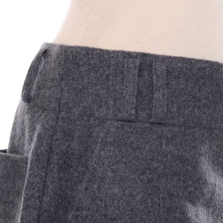 スタジオヨコ Studio yoCo バギーパンツ ウールストレッチ グレー
