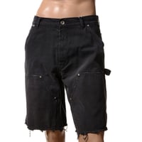 メゾン マルジェラ Maison Margiela スタッドデニムショーツ コットン ブラック