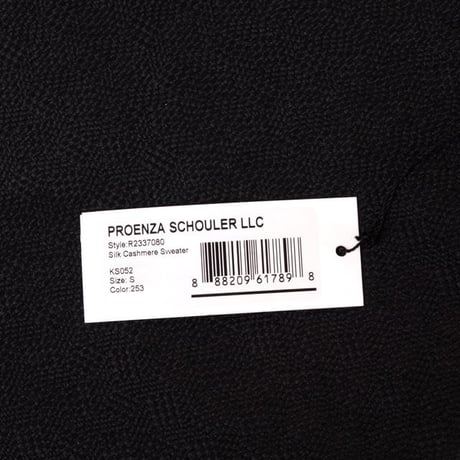 プロエンザスクーラー Proenza Schouler 丸襟リブ長袖セーター シルクカシミア トープ