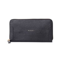 マルニ Marni ラウンドジップ長財布 サフィアーノレザー ブラック