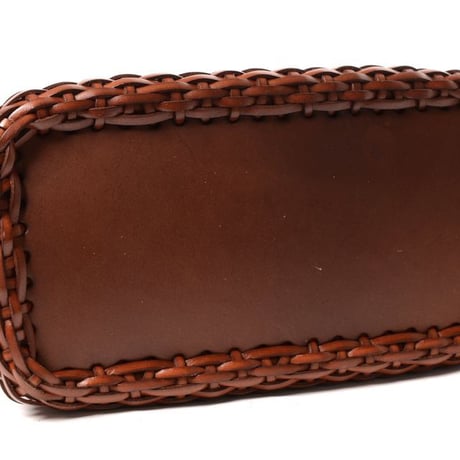 インポートブランド import brand ブルーノロッシ BRUNO ROOSI ラージメッシュ編みバッグ 牛革 ブラウン 正規取扱