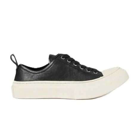 アンドゥムルメステール ann demeulemeester メンズ スリバルカナイズドロートップスニーカー 山羊革 ブラック 正規取扱