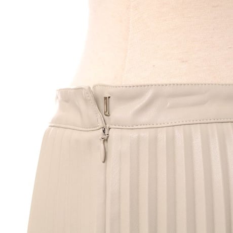 プロエンザスクーラー Proenza Schouler プリーツスカート フェイクレザー ライトグレー