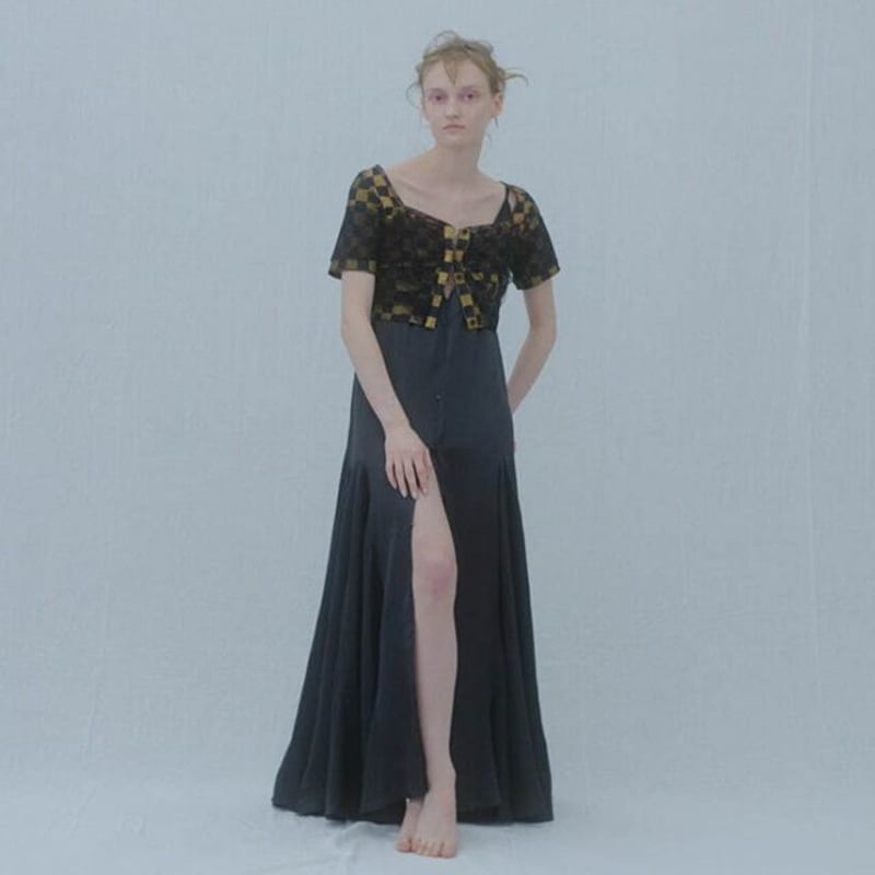 チカ キサダ chika kisada ビスチェブラウス チュール チェック