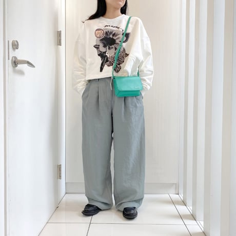 マルニ Marni ショルダーレザーバッグ 牛革羊革 グリーン